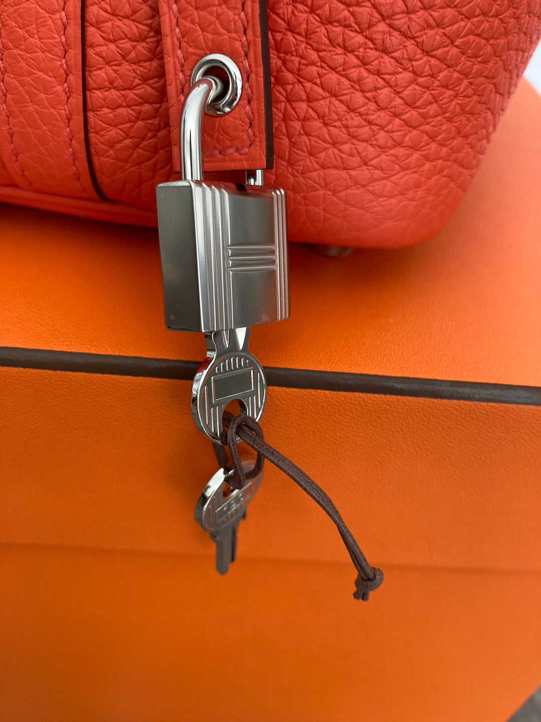 Hermes Picotin 18 in Orange Poppy leather with Palladium Hardware stamp B (2024)