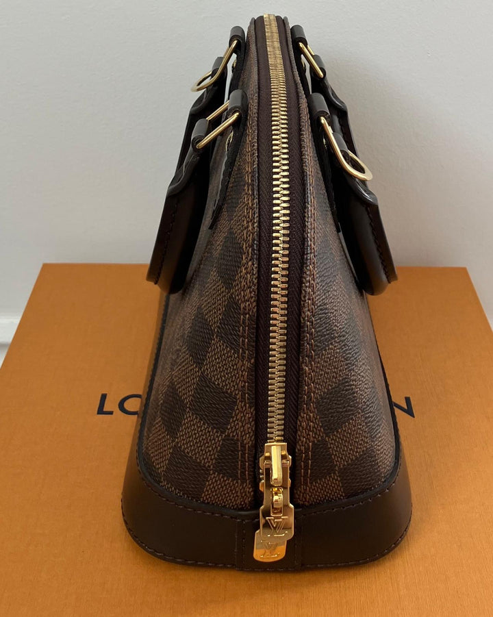LOUIS VUITTON LV Alma BB Damier Ebene Monogram Leather