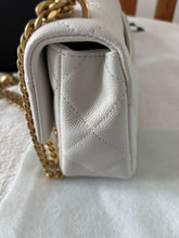 Load image into Gallery viewer, CHANEL 23P 2023 White Caviar Sweetheart Adjustable Chain Small Flap Bag Aged GHW
