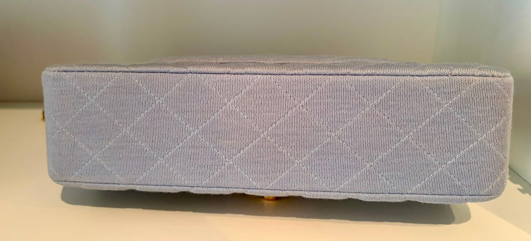 CHANEL Light Blue Jersey Reissue Flap Bag GHW