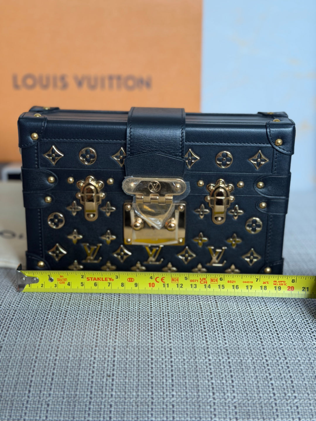 LOUIS VUITTON LV Petite Malle in Metal Black and Gold
