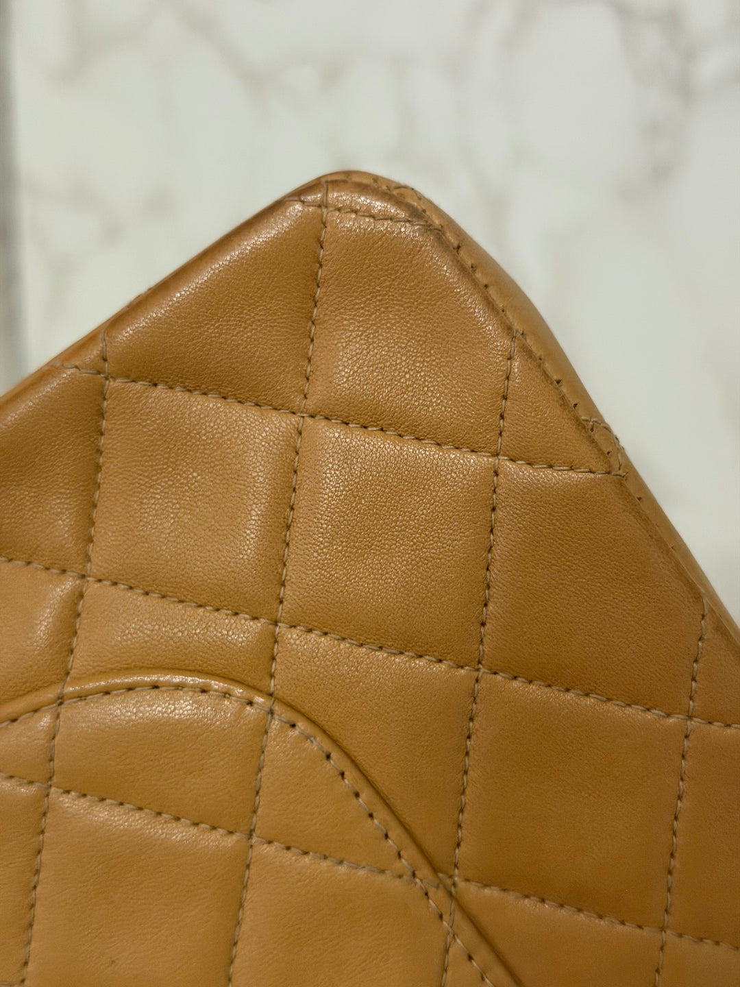 CHANEL series 4 Vintage 24K GHW Dark Beige Lambskin Timeless Classic Medium Double Flap Bag