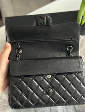 Load image into Gallery viewer, CHANEL So Black Glazed Calf Skin So Black Hardware series 30 Small classic double flap bag
