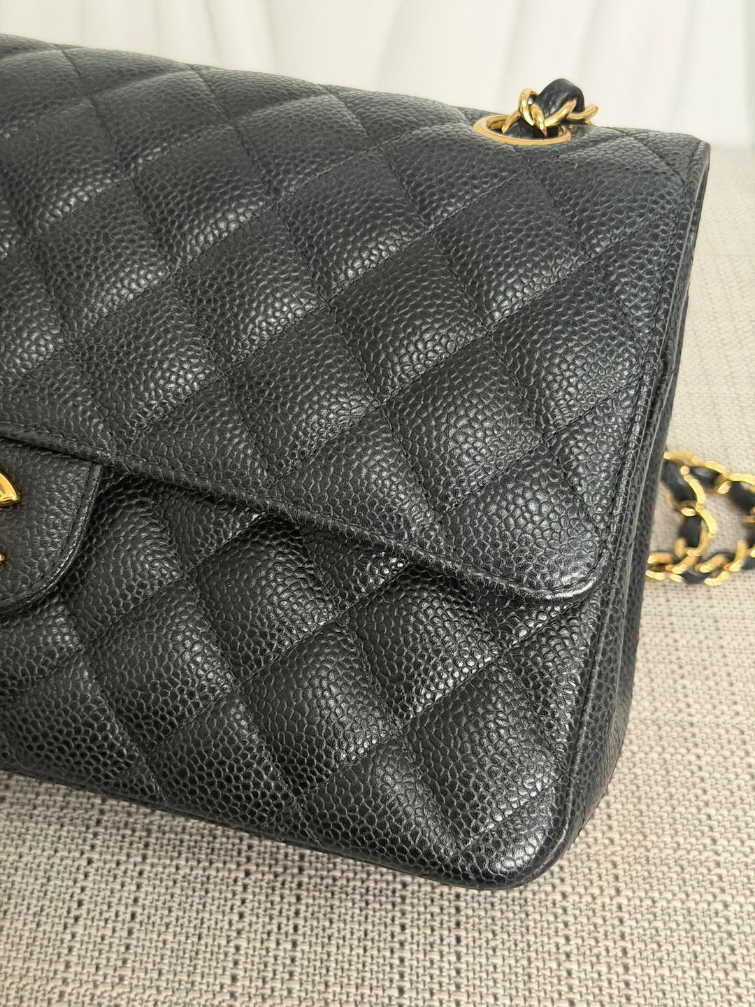 CHANEL Series 24 2017 Black Caviar GHW Medium M/L 11.12 Timeless Classic Double Flap Bag