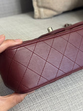 Load image into Gallery viewer, Chanel series 28 2019 Burgundy Lambskin Silver HW Mini Rectangular Flap Bag
