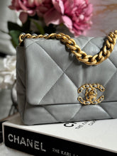 Load image into Gallery viewer, Chanel 19 size Small series 29 2020 Cruise Collection 20C Grey Lambskin Mixed HW Flap Bag
