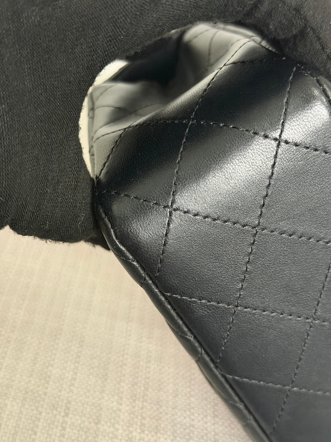 CHANEL Black Lambskin LGHW Mini Rectangular Flap Bag 2025