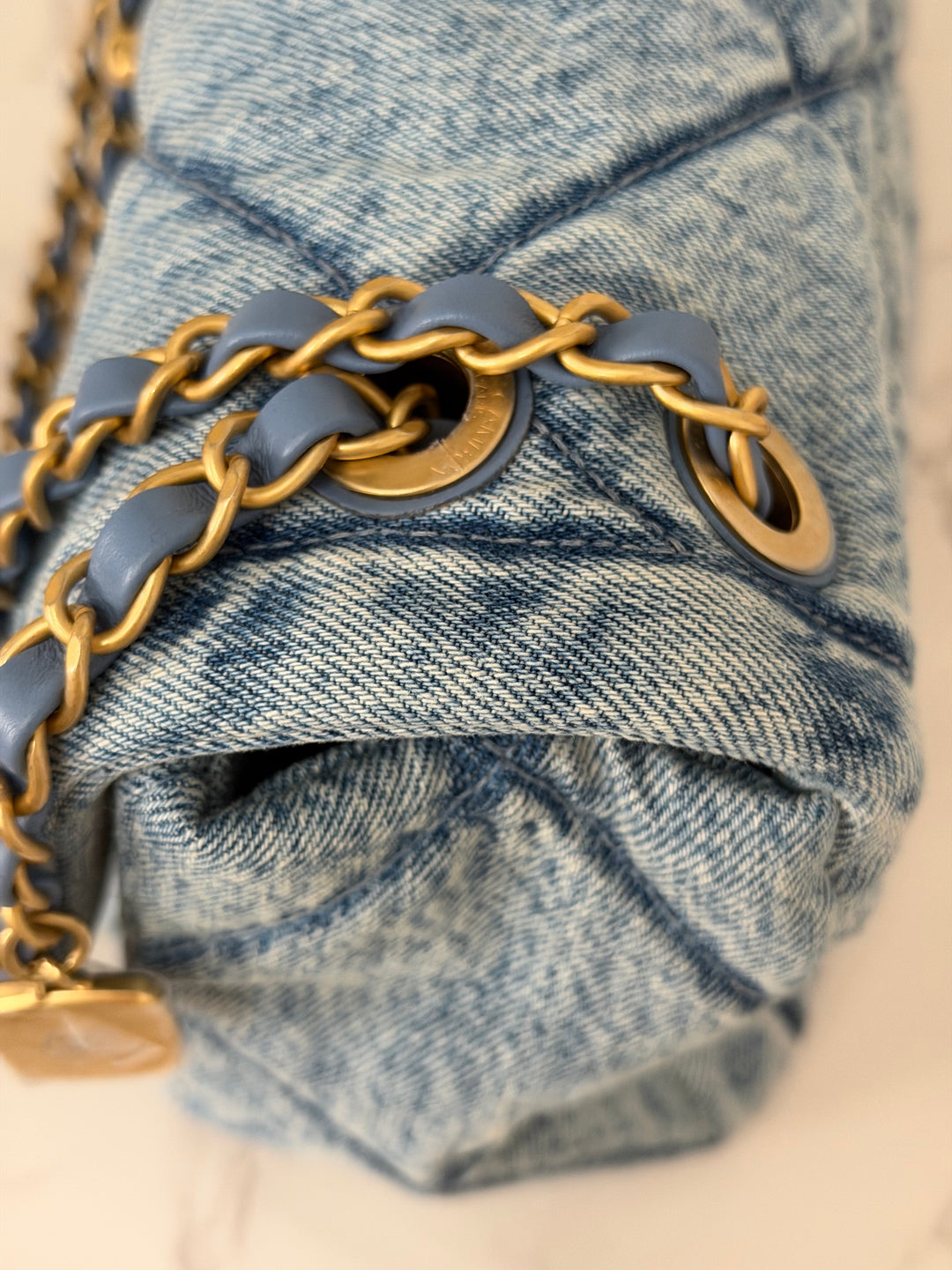 CHANEL 25K collection 2025 Blue Denim Large Flap Bag