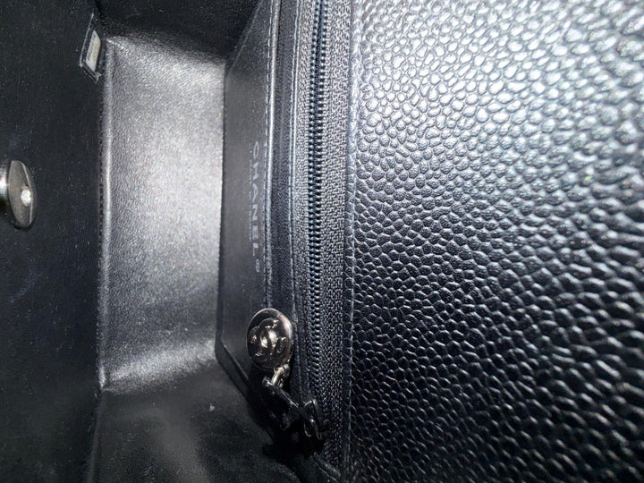 CHANEL series 9 Black Caviar SHW Vintage Mini Flap Bag