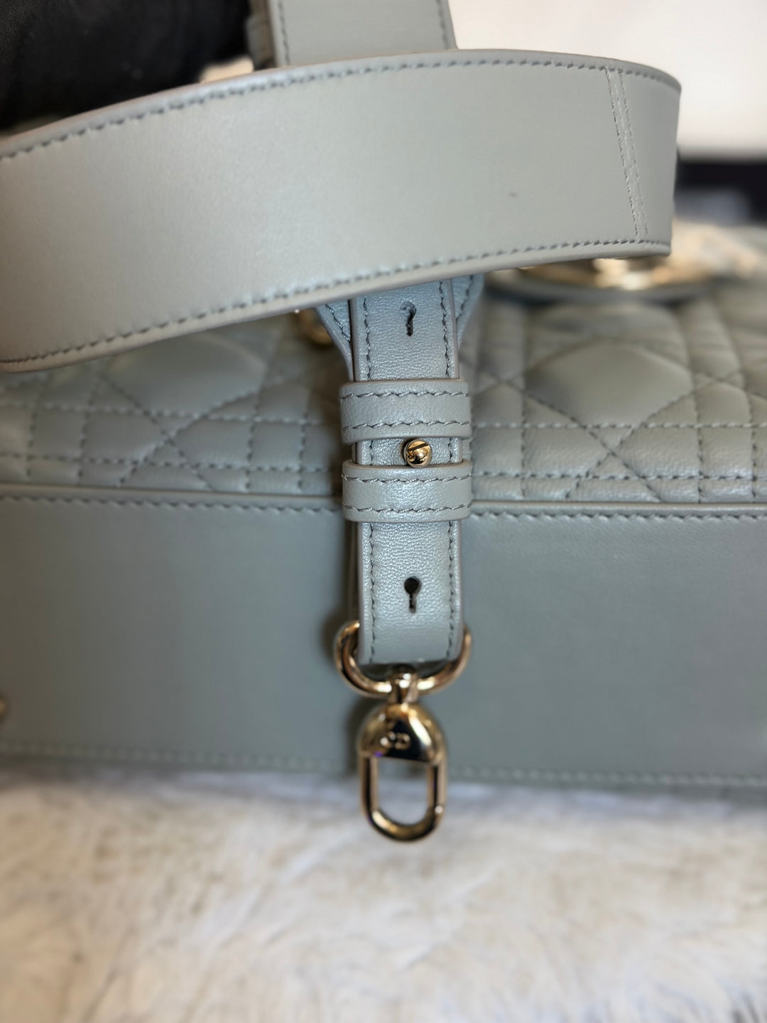 DIOR Lady Dior Grey Lambskin ABCDior size Small 2022 LGHW