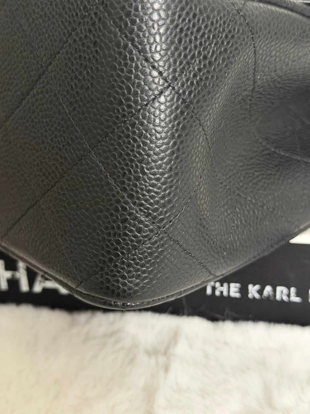 CHANEL series 17 Black Caviar GHW Jumbo Classic Double Flap Bag 2012