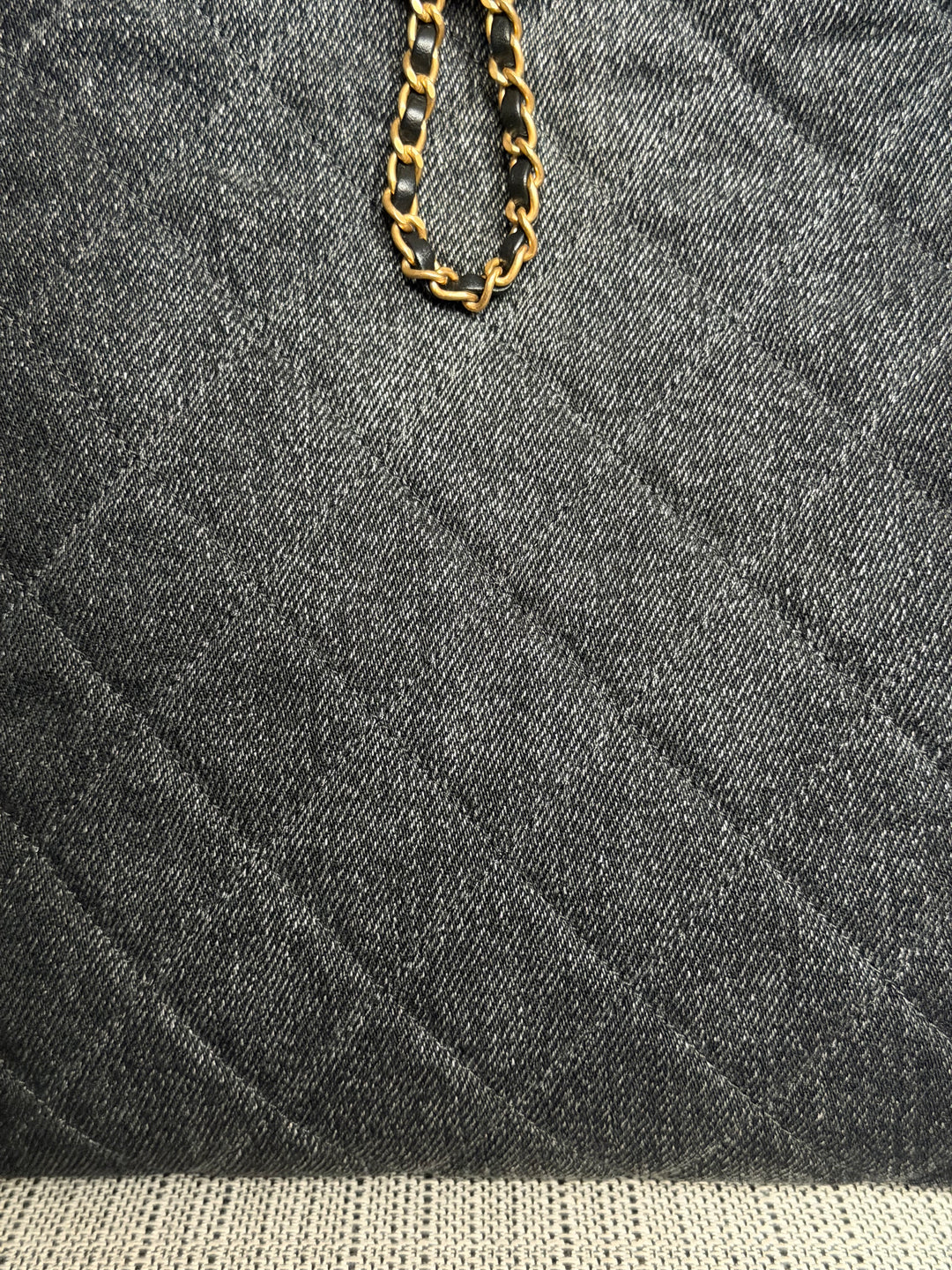 CHANEL 25S 2025 Black Denim Medium 25 Hobo Bag with Detachable Pouch Aged GHW