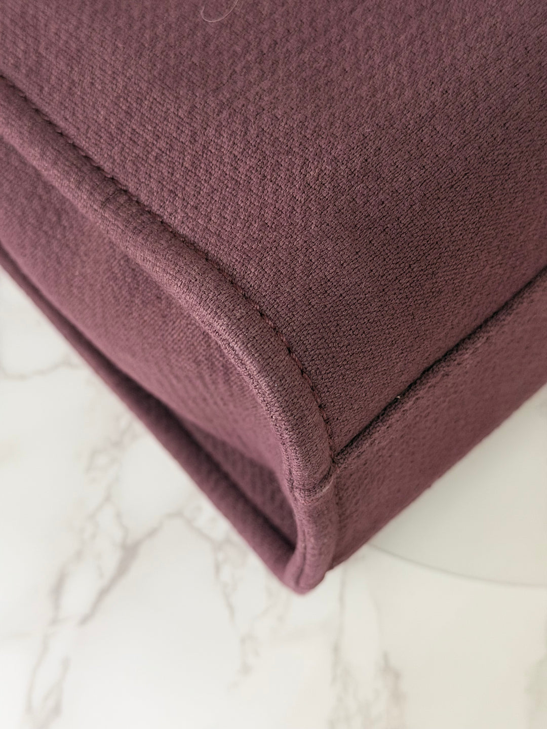 Chanel 24B Collection 2024 Burgundy Tweed Deauville Tote with Leather top handle size small and Detachable pouch