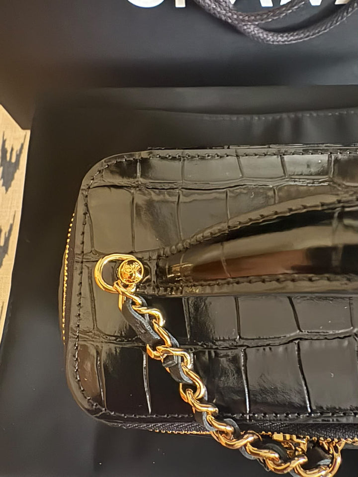 CHANEL 26A Croc Embossed Calf Skin Vanity with top handle Shiny GHW 2026