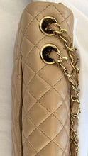 Load image into Gallery viewer, CHANEL Beige Lambskin Valentine East West Flap Bag series 13 with Charms
