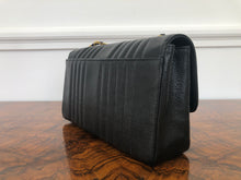 Load image into Gallery viewer, Chanel Series 2 Vintage 24K GHW Vertical Black Caviar Medium Single Flap Shoulder Bag
