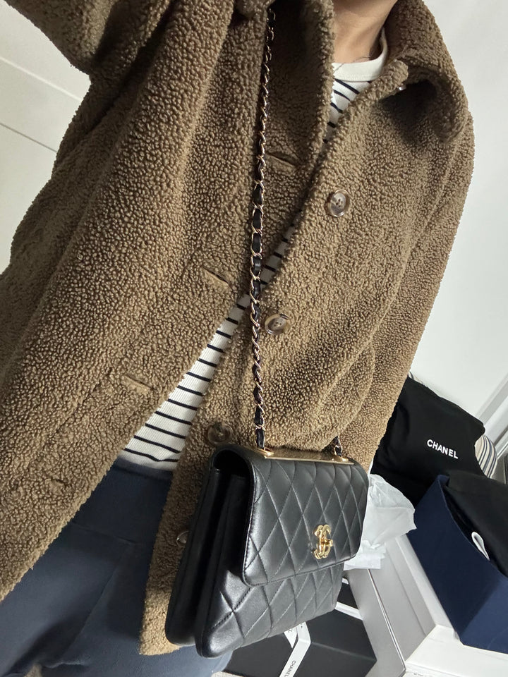 Chanel series 29 (2019) Black Lambskin LGHW Trendy CC Shoulder Flap Bag
