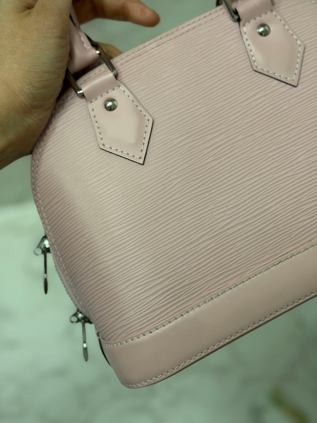 LOUIS VUITTON LV Alma BB in Rose Ballerine Epi Leather with Shiny Silver Hardware 2017