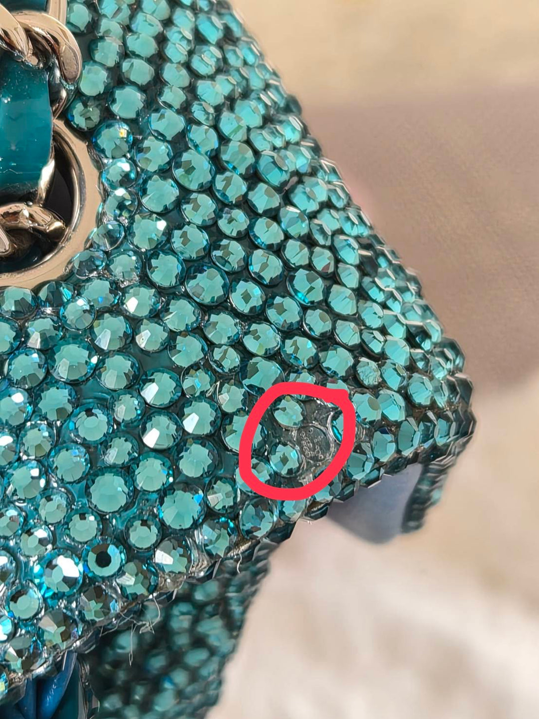 CHANEL series 21 Turquoise Teal Green Blue Diamanté Swarovski Crystal Strasssd Extra Mini Flap Bag with SHW *unicorn* RARE