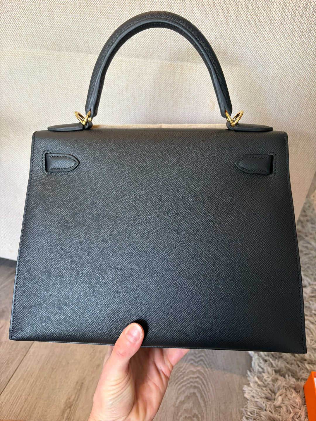 WA/Email to Purchase only- HERMÈS Kelly 28 Black 89/Noir 89 Epsom Sellier GHW Stamp G 2026