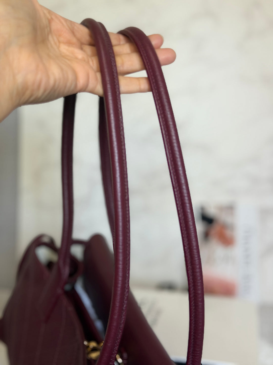 CHANEL Burgundy Caviar LGHW Urban Essentials East West Shopping Tote Bag size Small Matthieu Blazy 26S 2026