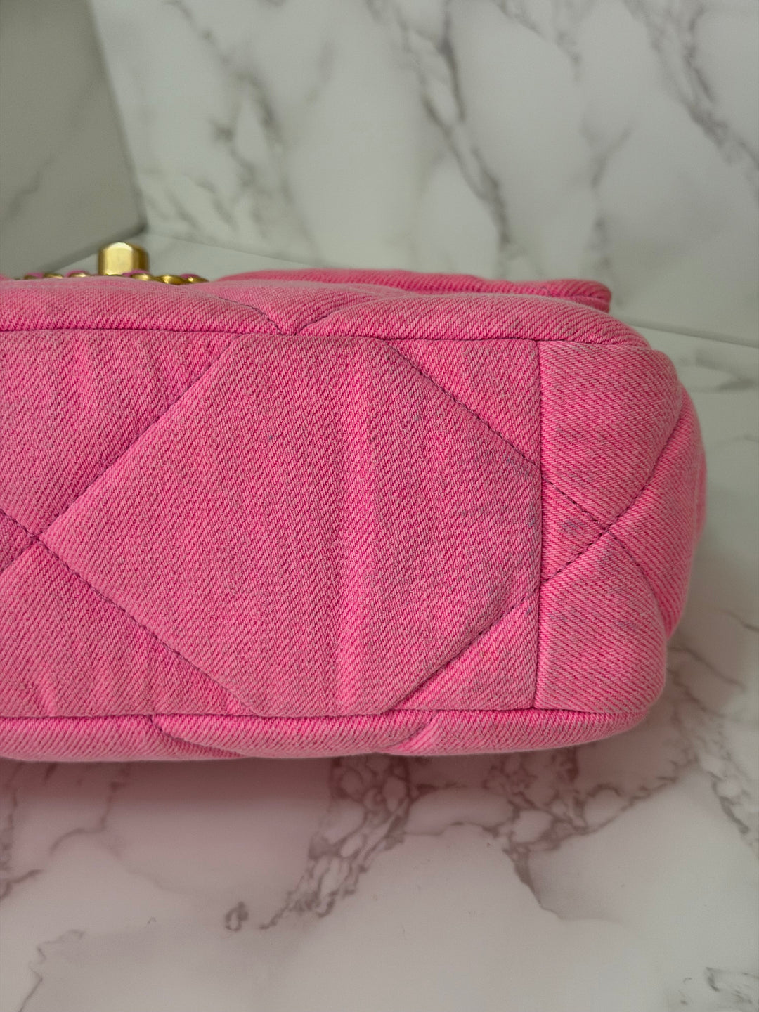 CHANEL 21S 2021 series 31 Pink Denim 19 size Small Flap Bag