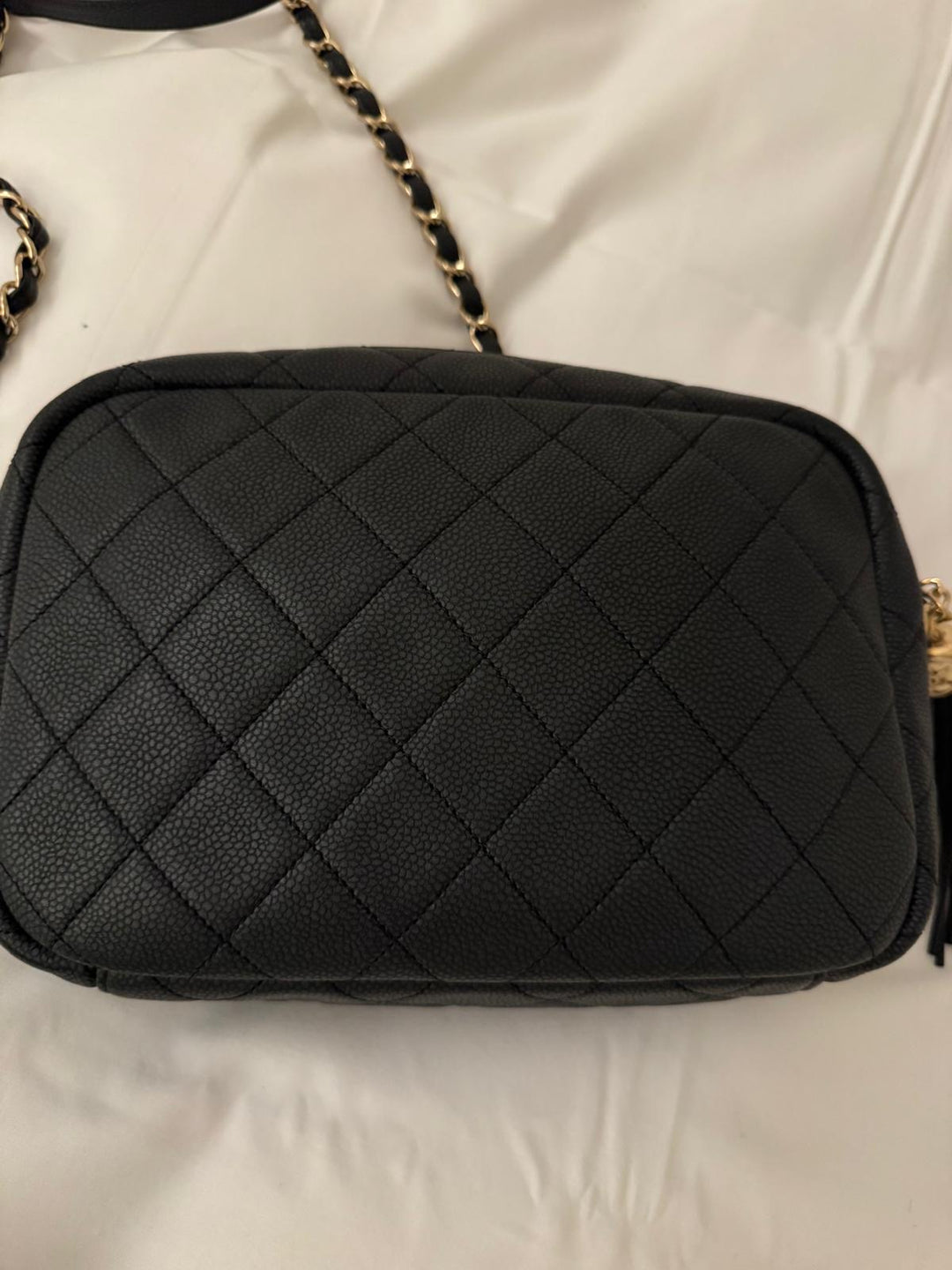 Chanel series 26 (2018) Black Camera Case Bag GHW with Tassel Size Medium