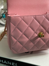 Load image into Gallery viewer, Chanel 22K 2022 Fall/Winter Collection Pink Caviar Coco First Mini Flap Bag with Aged GHW (AS3580)
