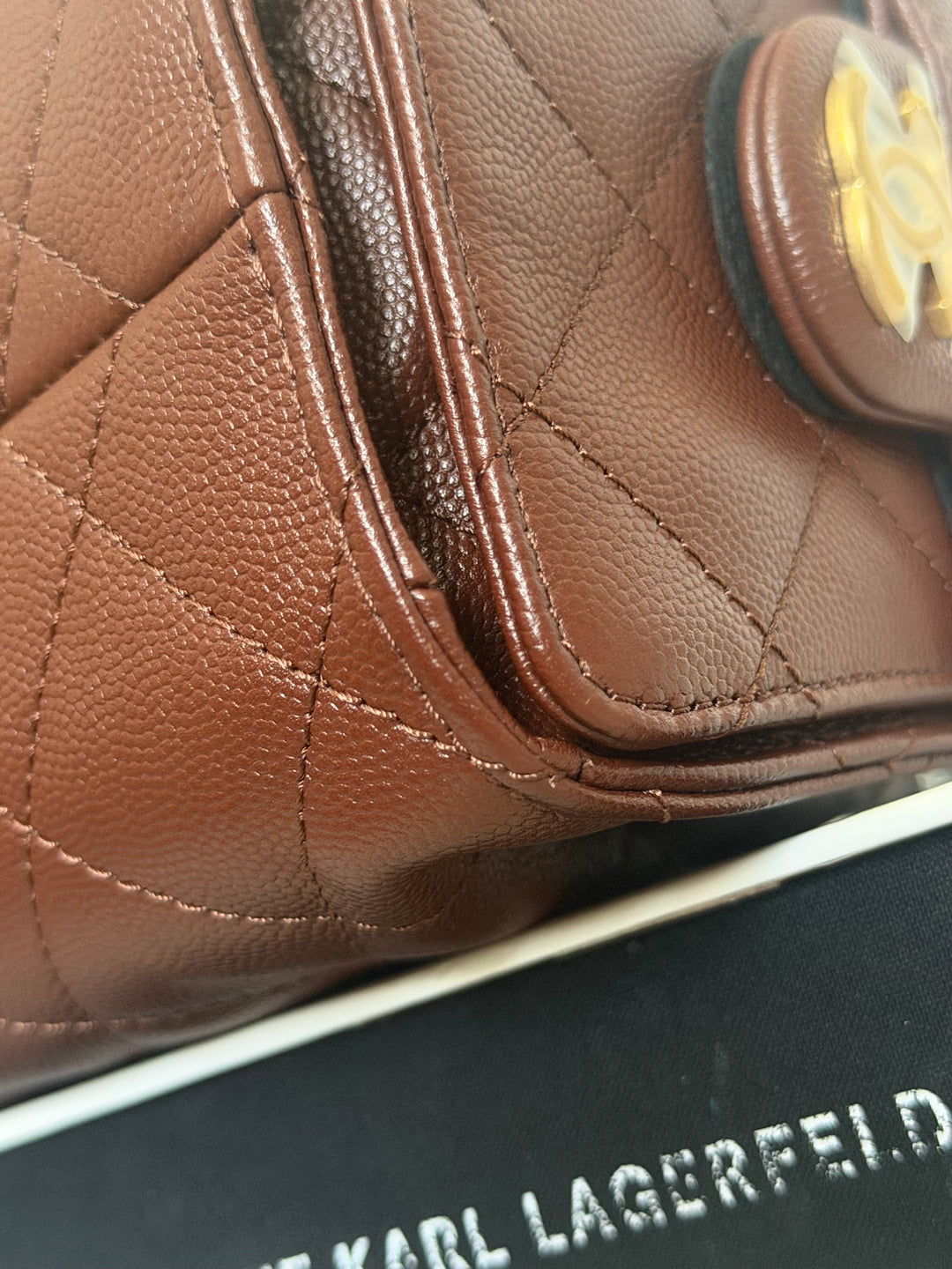 CHANEL 26S Brown Caviar Mini 25 Hobo Bag with Aged GHW 2026