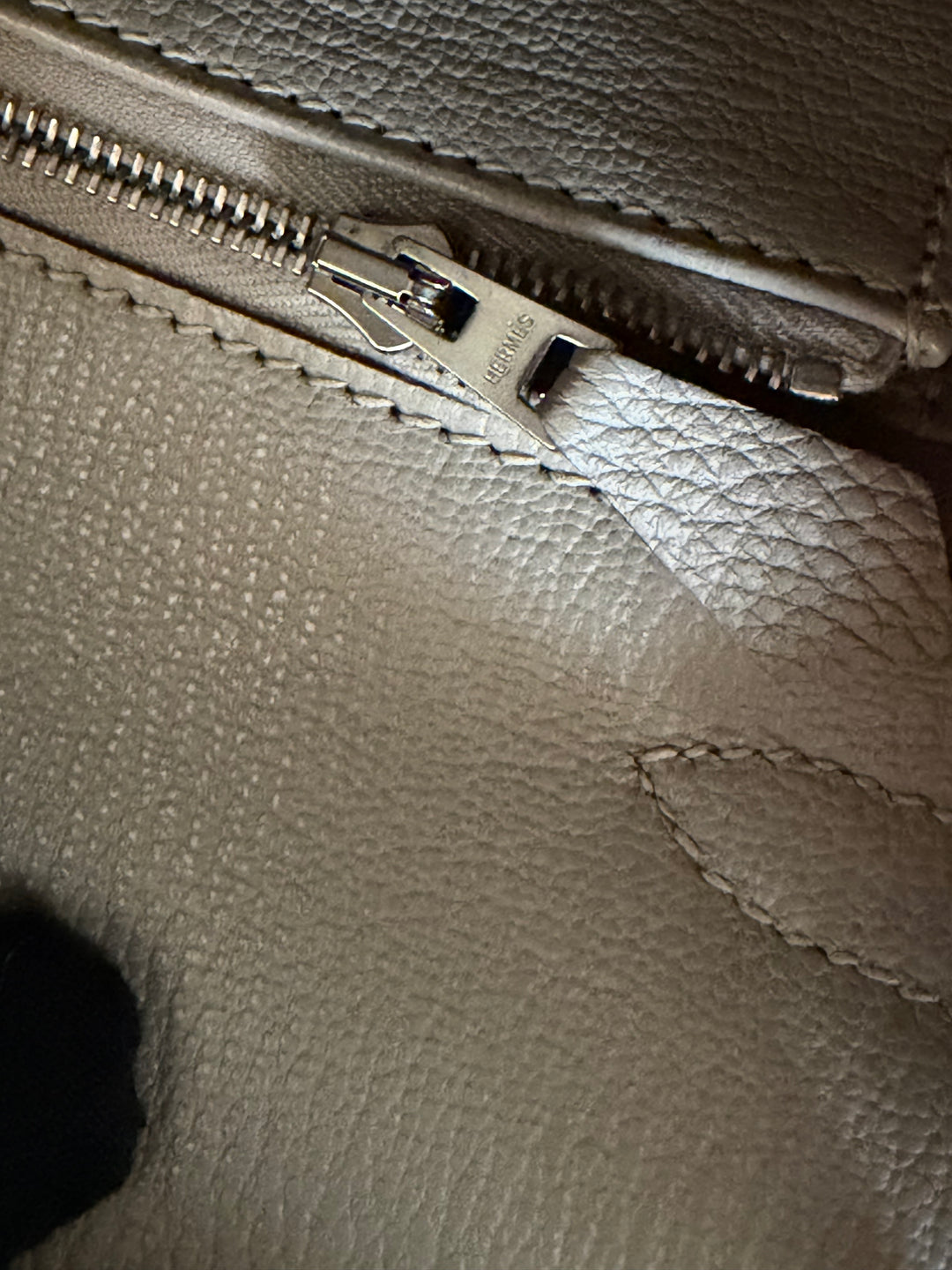 Hermès Gris Tourterelle Togo Leather PHW Birkin 30 Stamp T 2015