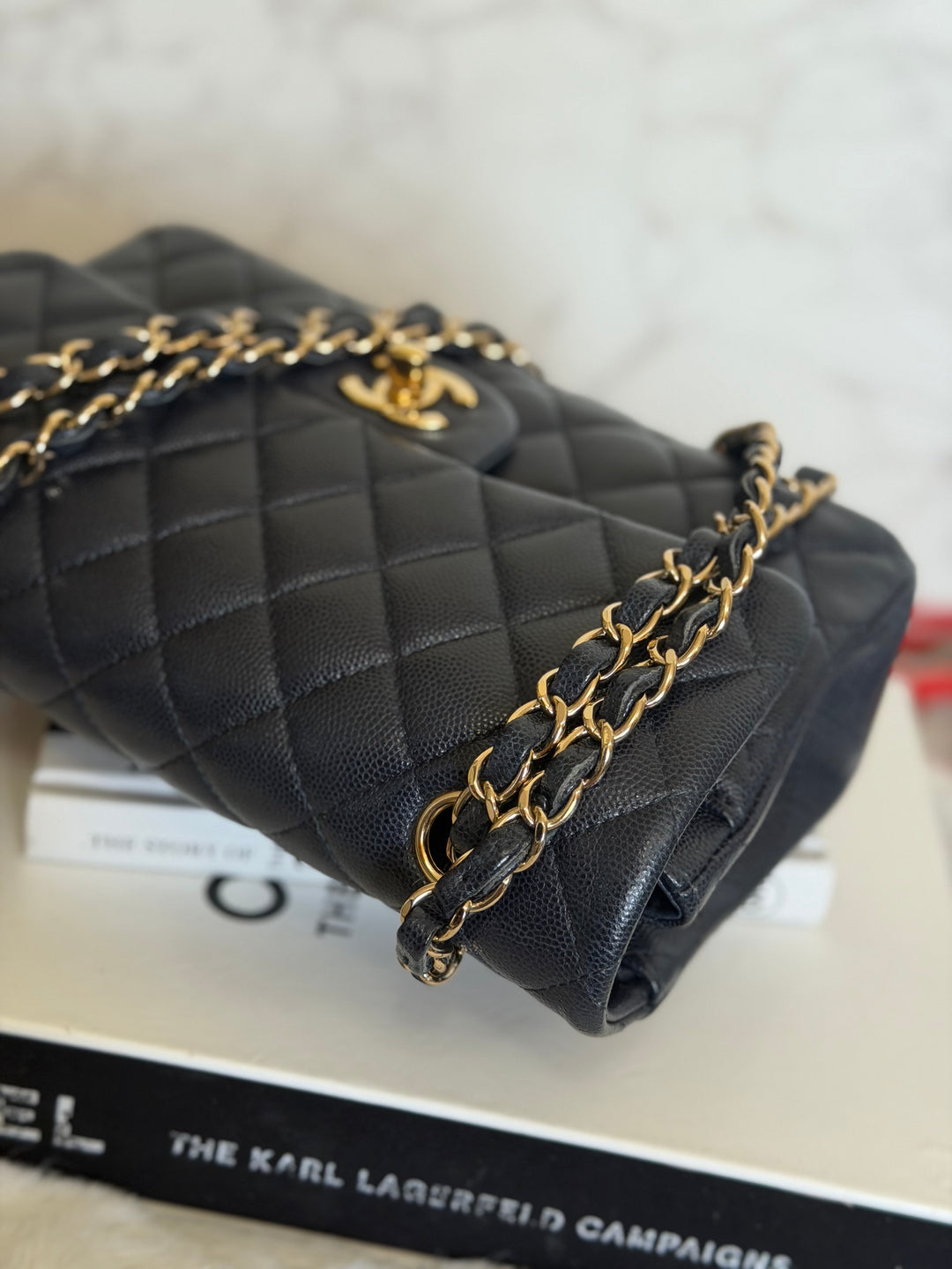 CHANEL series 31 Dark Navy Caviar LGHW Small Timeless Classic Double Flap Bag 2020/2021
