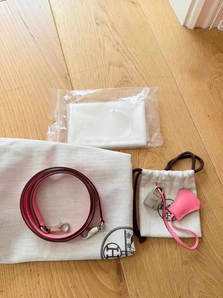 Hermes Kelly 28 in Rose Azalee Pink Epsom Leather PHW Stamp C 2018