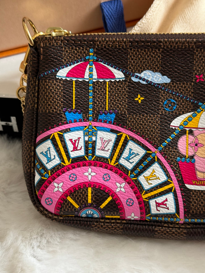Louis Vuitton Vivienne Christmas Limited Edition Mini Pochette Damier Ebene