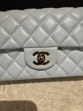Load image into Gallery viewer, CHANEL 25S collection 2025 Light Blue Lambskin LGHW Mini rectangular flap bag
