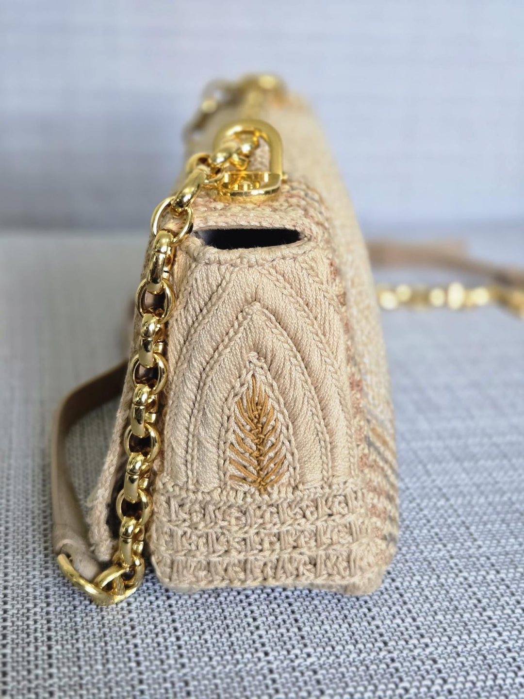 DIOR Cannage Woven Raffia and Suede in Beige GHW size SMALL
