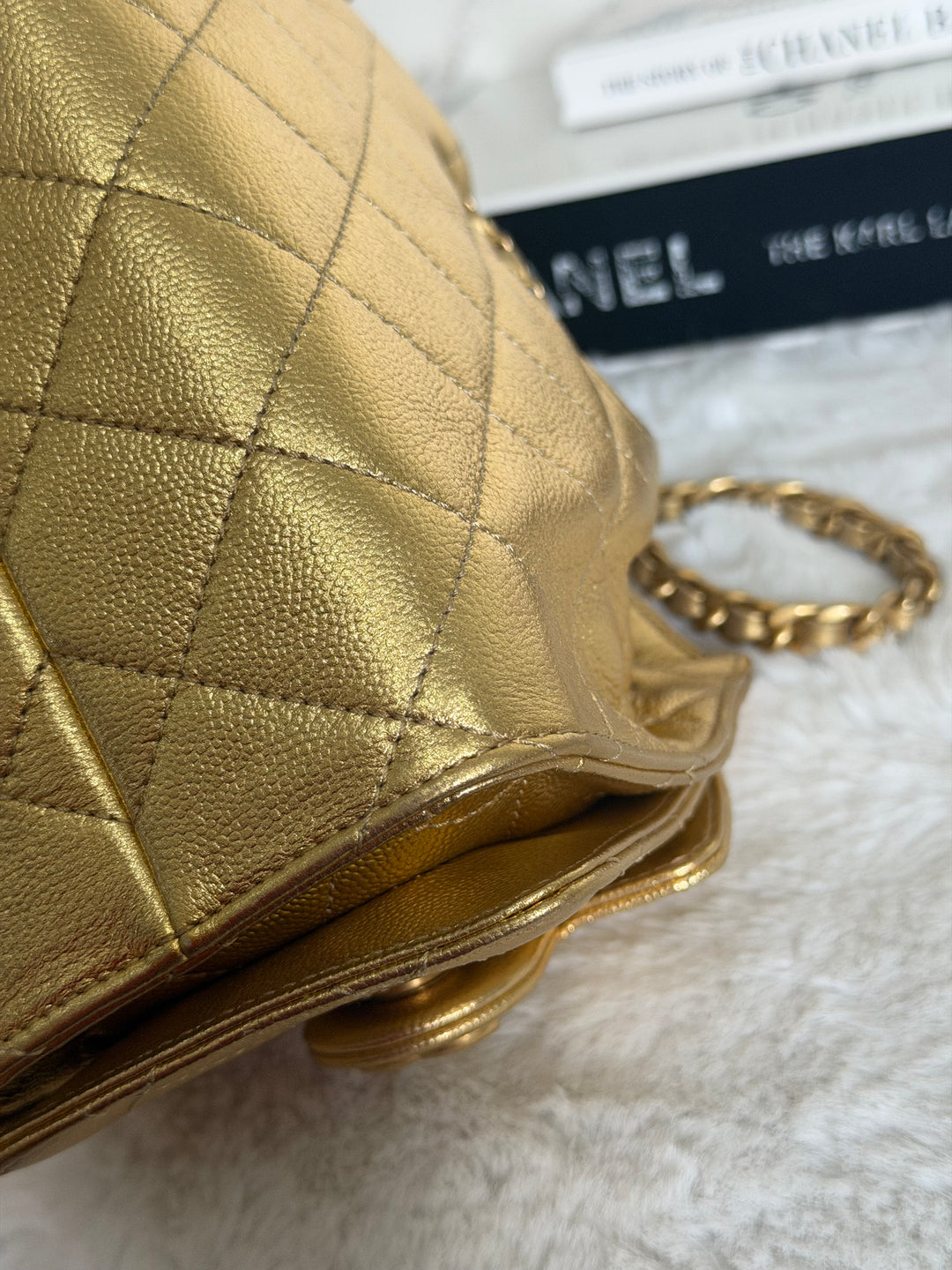 CHANEL 26C Gold Caviar Mini 25 Hobo Bag with Aged GHW 2026