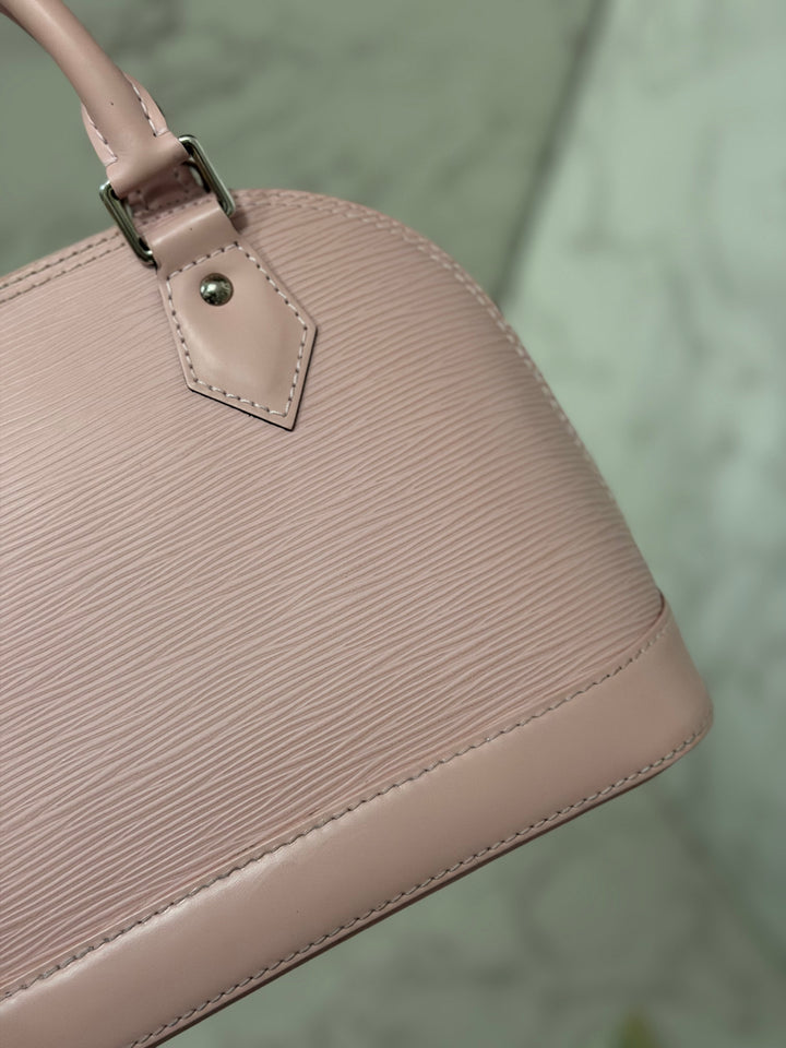 LOUIS VUITTON LV Alma BB in Rose Ballerine Epi Leather with Shiny Silver Hardware 2017