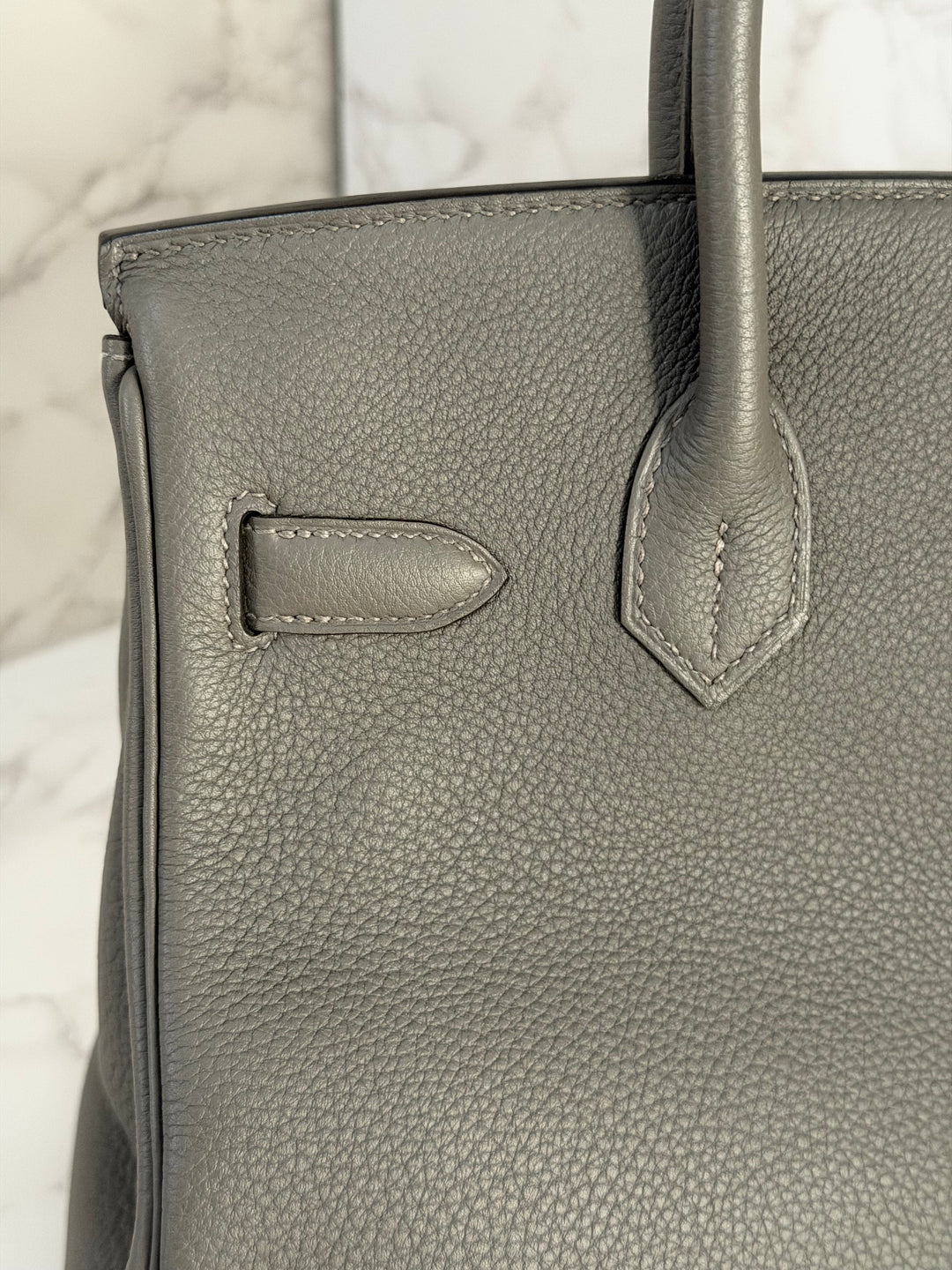 Hermes Birkin 30 Gris Meyer Togo Leather GHW Stamp U 2022