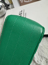 Load image into Gallery viewer, Chanel series 24 (2017) Green Caviar SHW Chevron Mini Rectangular Flap Bag
