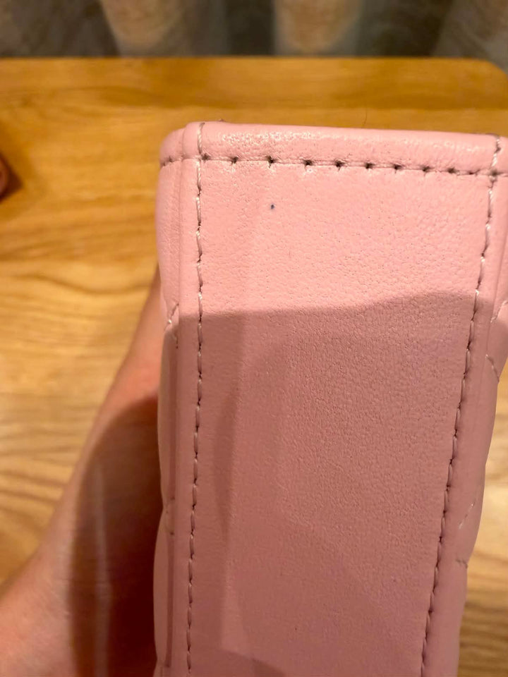 CHANEL Pink Lambskin GHW Mini Vanity with top handle