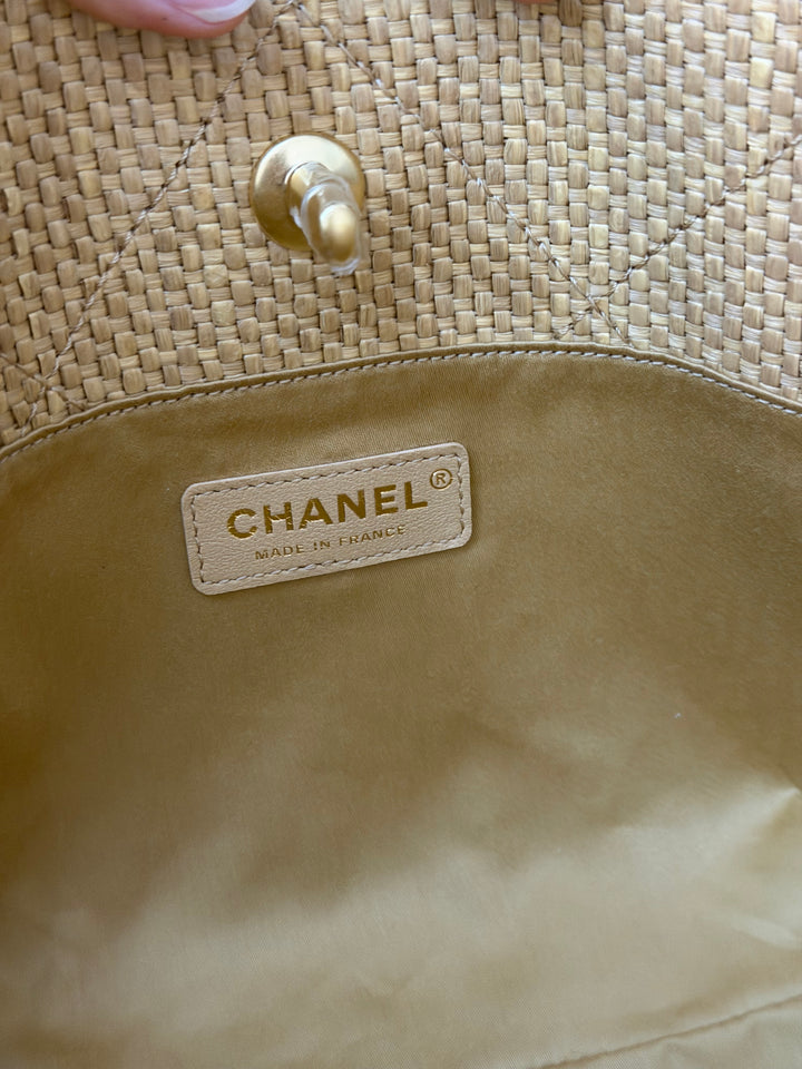 CHANEL 25K Raffia Small Tote Bag 2025
