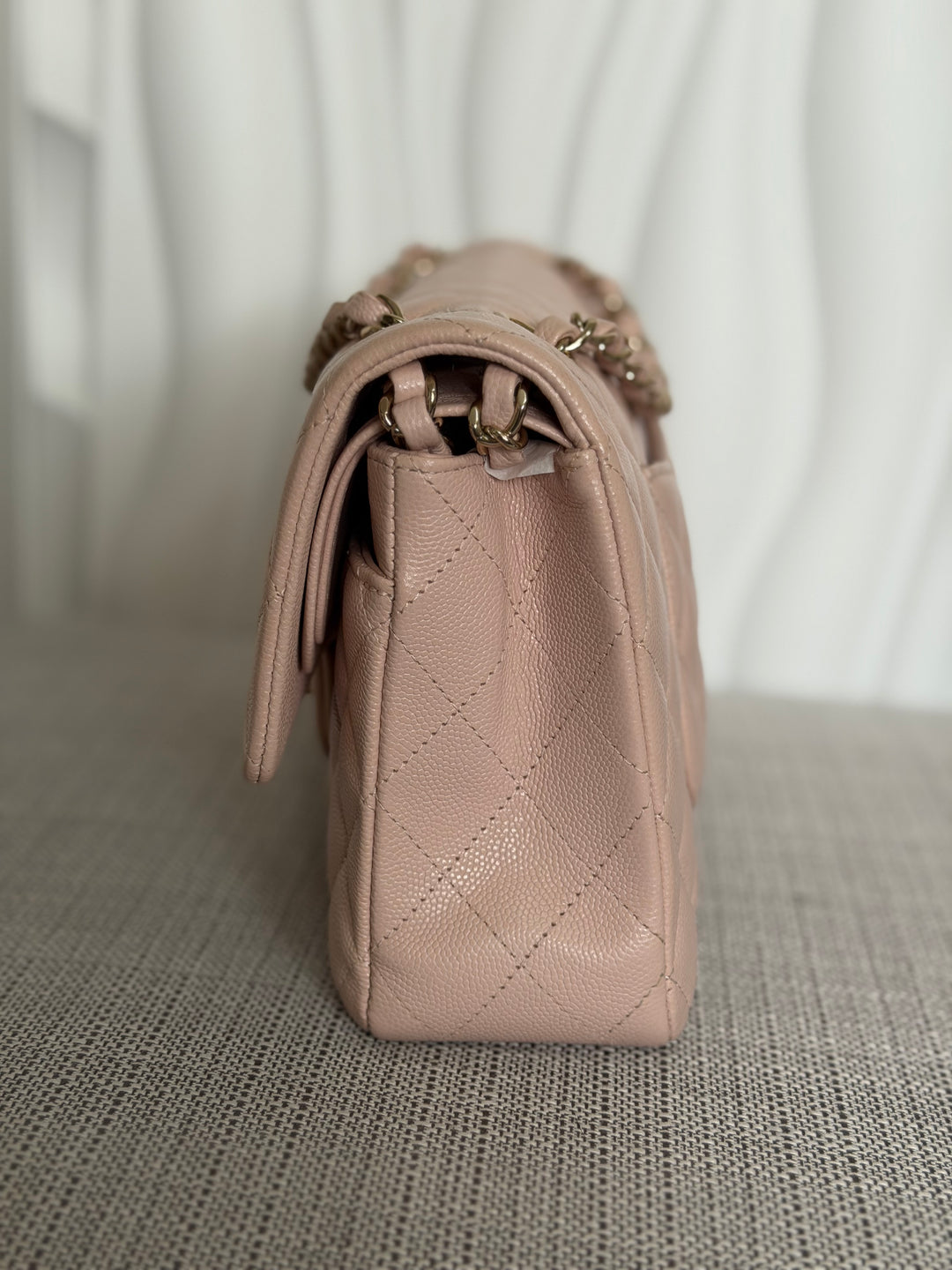 CHANEL 21C 2021 Rose Clair Caviar LGHW Medium ML 11.12 Timeless Classic Double Flap Bag