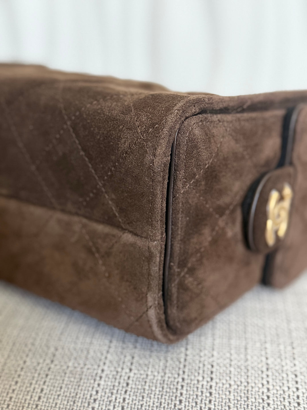 CHANEL 26C collection 2025/2026 Brown Suede Leather Mini 25 Hobo Bag with aged GHW