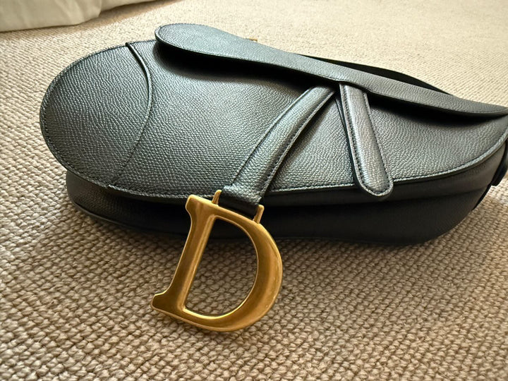 DIOR Saddle Flap Bag GHW Size Medium with Guitar Strap 2020