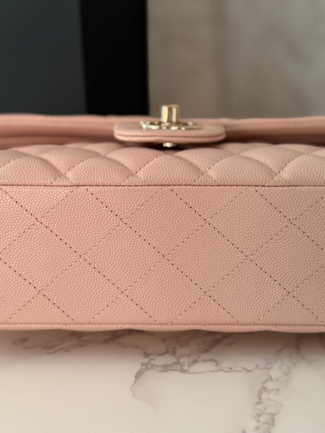 CHANEL 21C 2021 Rose Clair Caviar LGHW Medium ML 11.12 Timeless Classic Double Flap Bag