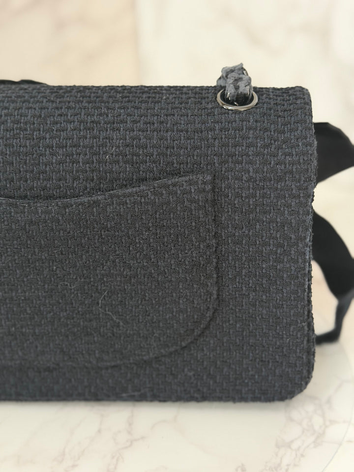 CHANEL 23C 2023 Embroidered Flower Tweed Medium Classic Flap Bag