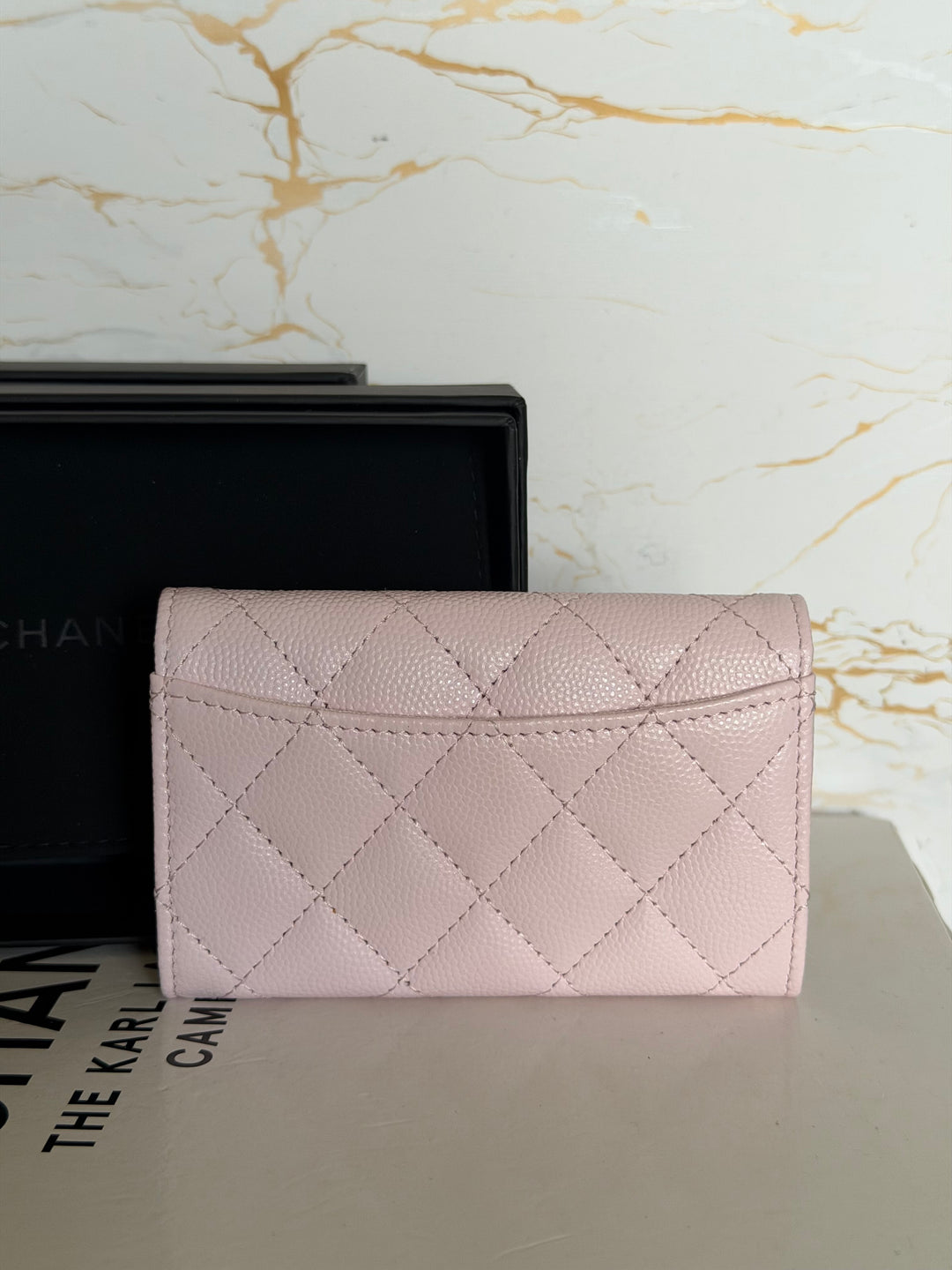 Chanel 22P Pink Caviar LGHW Classic Snap Flap Card Holder 2022