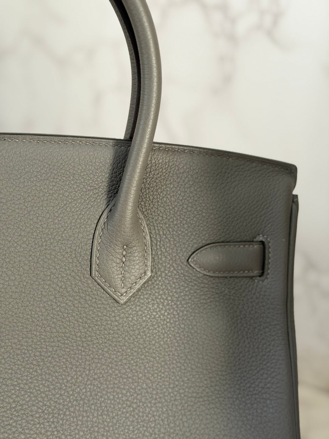 Hermes Birkin 30 Gris Meyer Togo Leather GHW Stamp U 2022