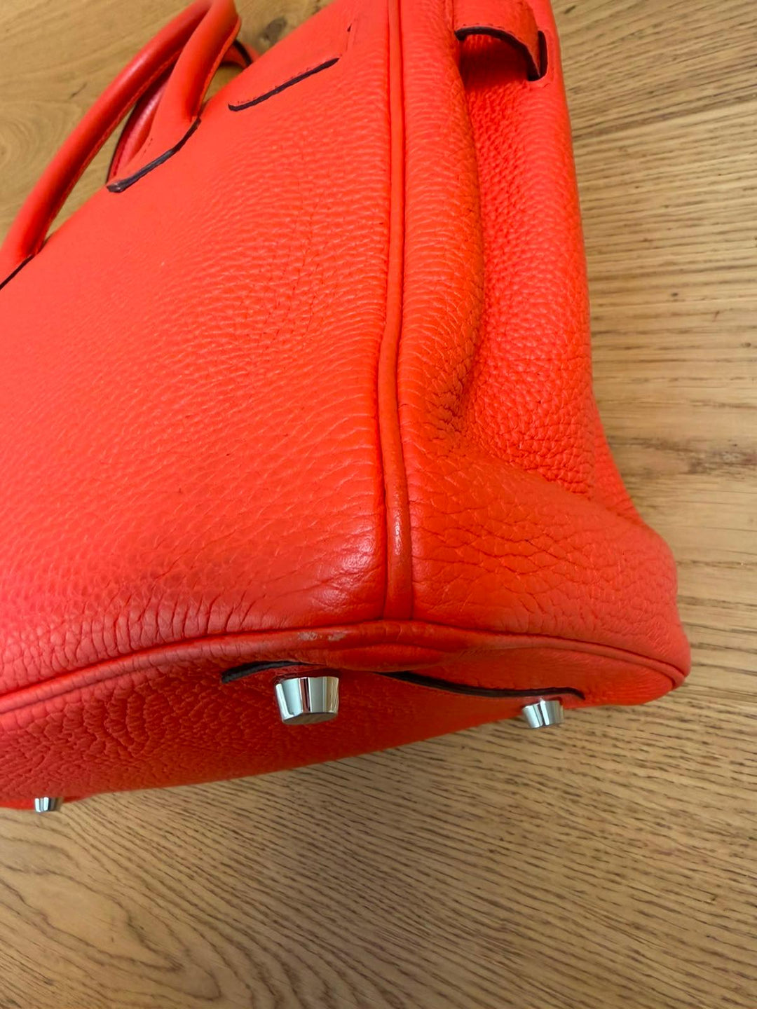 HERMÈS Orange Togo Leather PHW Birkin 30 Stamp X 2016