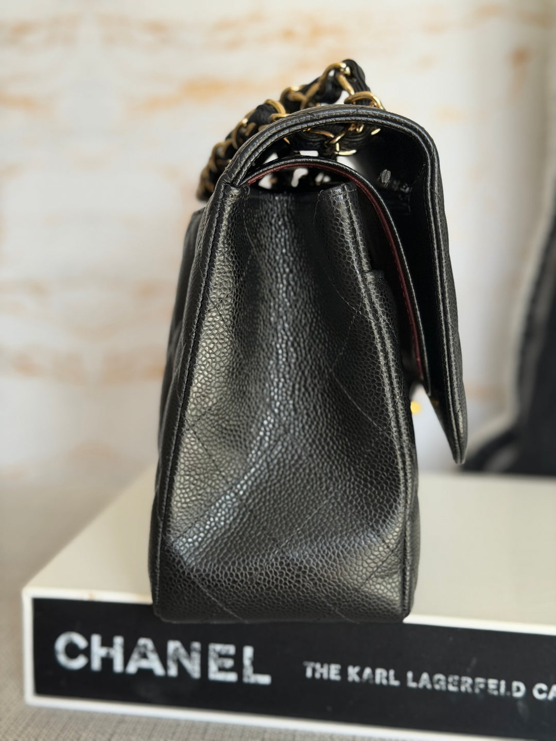 CHANEL series 15 Black Caviar GHW Jumbo Timeless Classic Double Flap Bag 2011